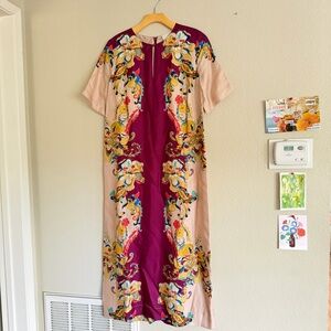Johnny Was Gracie Marie Tea Length Midi Dress Vista Pacifico Size Small NWT